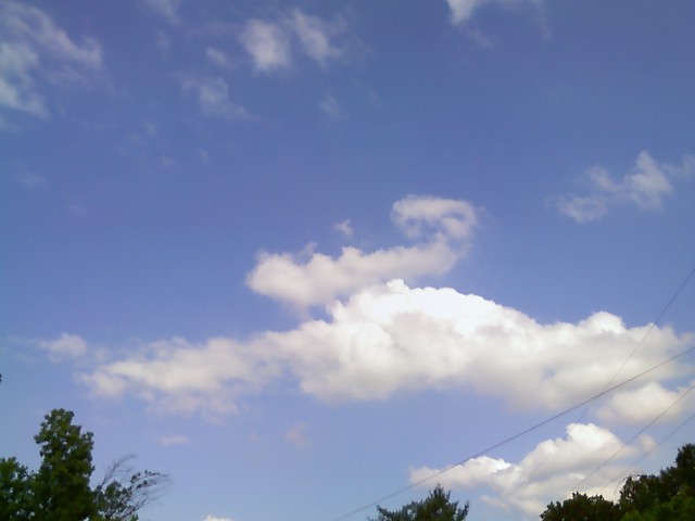 Control photo - this is how TN skies are supposed to look, beautiful blue with puffy white clouds and lots of sunshine.